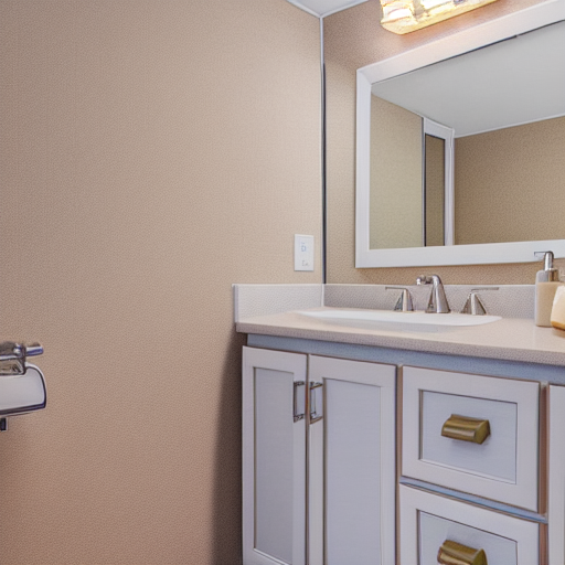 108_A white walled bathroom features beige appliances and furniture..png